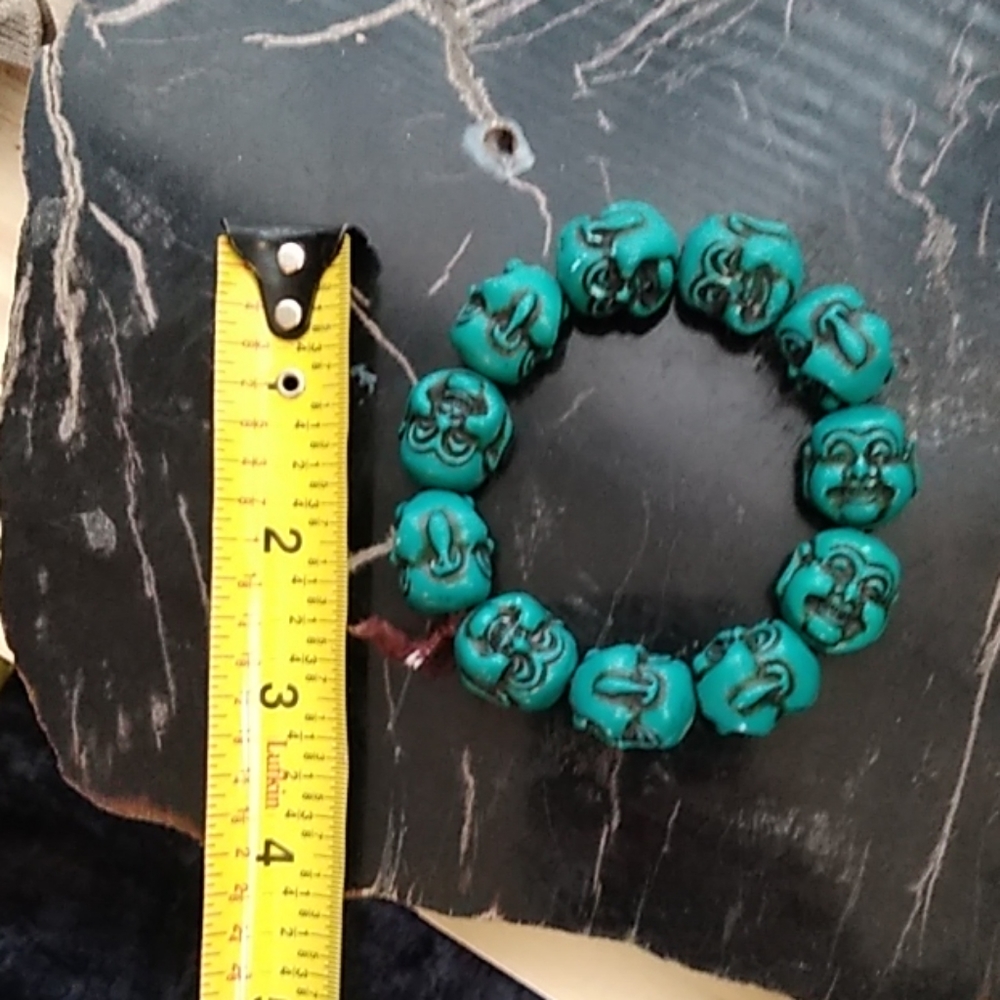 Tibetan Buddha Head Turquoise Beads